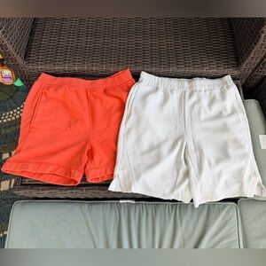 Daily Practice Pull-On Shorts Duo in Coral and Gray